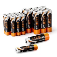 LiCB Alkaline AA Batteries and AAA Batteries 24 Pack Combo Pack - 12 Double A Batteries and 12 Triple A Batteries