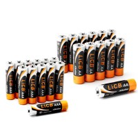 LiCB Alkaline AA Batteries and AAA Batteries 24 Pack Combo Pack - 12 Double A Batteries and 12 Triple A Batteries