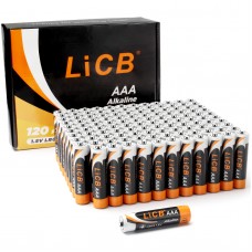 LiCB Alkaline AAA Batteries (120 Pack), 1.5 Volts Long-Lasting Triple A Batteries