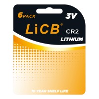 LiCB CR2 Battery (6 Pack), 3V Lithium Battery CR15h270 Long-Lasting Power for Photo