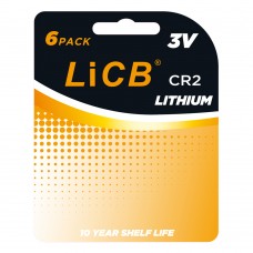 LiCB CR2 Battery (6 Pack), 3V Lithium Battery CR15h270 Long-Lasting Power for Photo